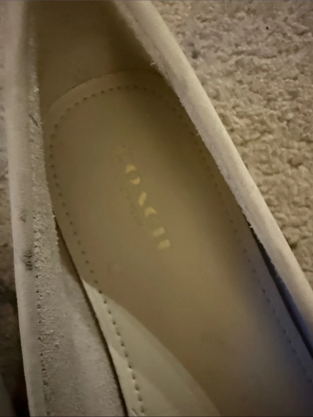 COACH Cream Leather Penny Loafers with Gold-Tone Plaque